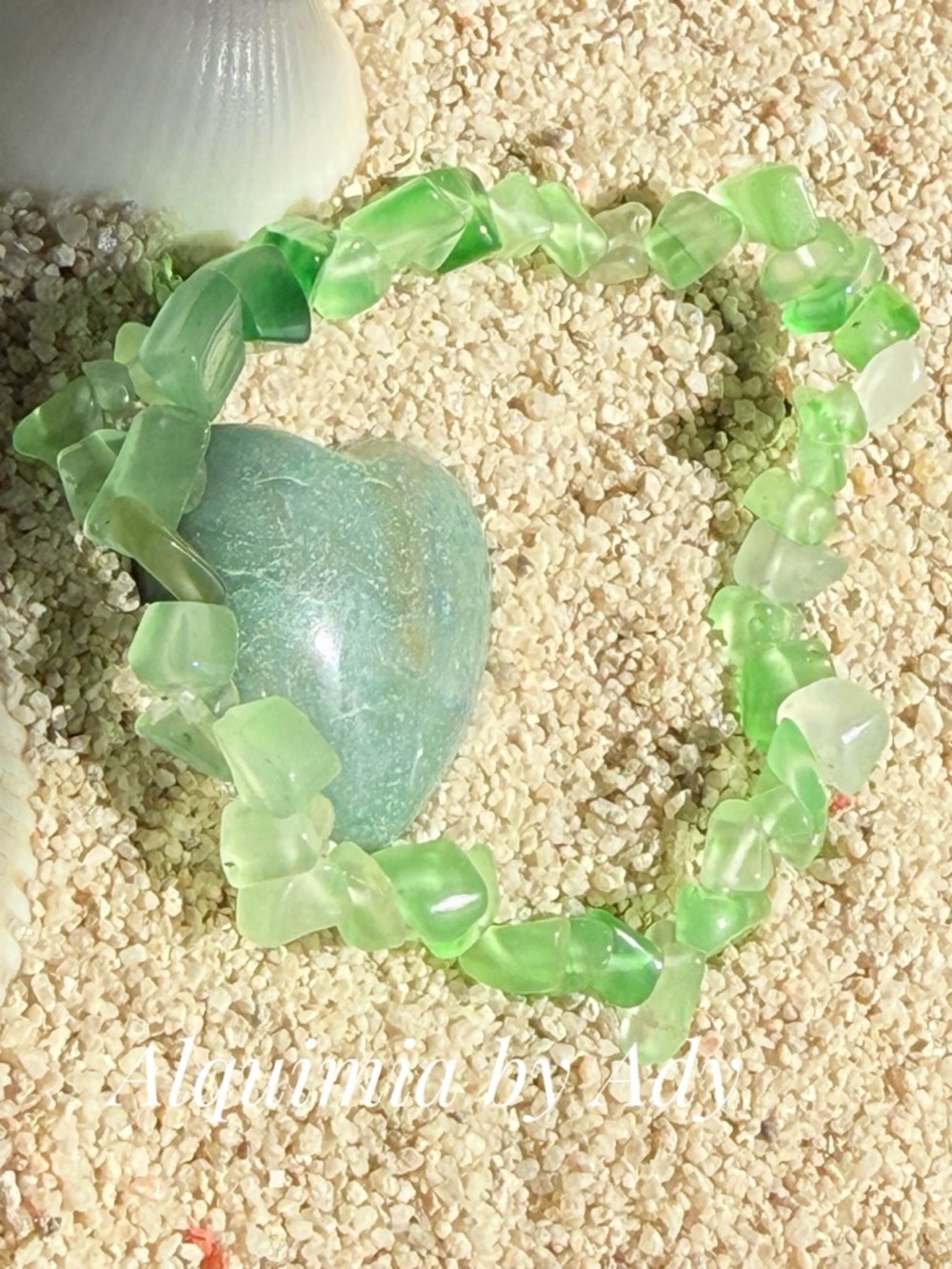 Light Green QUARTZ Chip Bracelet